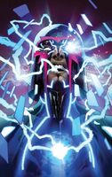 Max Eisenhardt/Magneto (Marvel Comics) can perceive and manipulate matter at the sub-atomic level. Magneto also demonstrated the ability to indirectly manipulate non-metallic objects via metal ores they may contain. Magneto is also capable of creating powerful electromagnetic fields capable of moving and manipulating nonmetallic objects, as well as levitating them (he can also do this via force fields). He can even perceive tachyons and a variety of antiparticles.