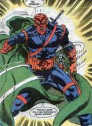 The NKVDemon (DC Comics) possesses enhanced strength and near-immunity to physical pain as a result of experimental steroid usage.