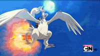 Reshiram (Pokémon) using Blue Flare.