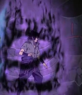 ...Amaterasu: Flame Wrapping Fire to infuse the spiritual bones of his Susanoo to create an armor of black flames...