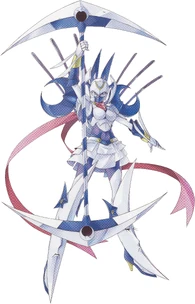 Crescent Harken (Digimon) is a double-headed scythe which Dianamon of the Olympos XII used to harness her lunar-based powers tear apart enemies.