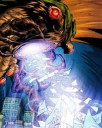 After Mister Mind (DC Comics) entered his amago form as the Hyperfly, he gained the ability to consume space, time and events which let to irrevocable alterations in the multiverse, starting with him consuming the Phantom Zone itself.