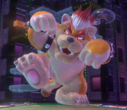 Using the power of a Super Bell, Bowser (Super Mario) becomes Meowser.