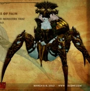 Cydaea (Diablo) the Maiden of Lust has the lower body part of a spider.