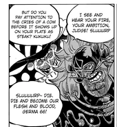 Perosperos sadistic-1.png (206 KB) ...one of the most sadistic members of the Charlotte Family, Charlotte Perosperos will often cannibalize people by turning them into candy structures...