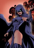 Raven (DC Comics) is half-human, half-demon.