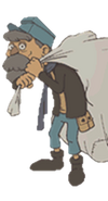 Bruno (Professor Layton and the Curious Village) is St. Mystere's Caretaker as well as a skilled technician in Robotics, having built a robotic replica of his friend's wife.