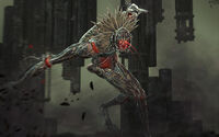 The Habitant (Vindictus) possesses a peculiar ability to simultaneously let loose a sonic shriek, but breathe out a swarm of bats as it does so.