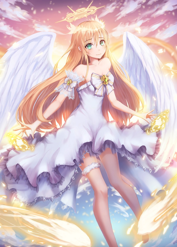 anime angel with blonde hair