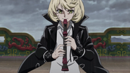 Nyau (Akame Ga Kill) is highly skilled in playing the Military Music Dream: Scream recorder.