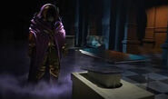 Mysterio standing before the Tablet of Order and Chaos (Spider-Man: Shattered Dimensions)