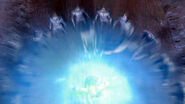 Riddick (The Chronicles of Riddick) using the Wrath of the Furyans to unleash an omnidirectional energy blast.