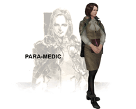 A supremely skilled medical doctor, Para-Medic/Dr. Clark (Metal Gear series) gave Big Boss extensive advice on how to self-administer treatment for his wounds and eventually became head of FOXHOUND's medical staff...