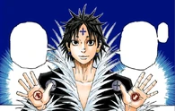 Chrollo Lucifer (Hunter x Hunter) stole an ability called Convert Hands if he touches someone with this mark will cause them to take on Chrollo likeliness.