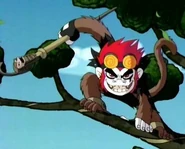 The Monkey Staff (Xiaolin Showdown) transform the user into a monkey.