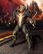 Dark Kahn (Mortal Kombat vs. DC Universe) was created by the accidental fusion of Darkseid and Shao Kahn.