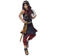 Jamil Viper's (Disney: Twisted-Wonderland) unique magic Snake Whisper hypnotizes his victims into following his commands unconditionally, which he has used to force his master Kalim to behave tyrannically in an attempt to discredit him. He is based on Jafar from Disney's Aladdin.