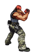 Ralf Jones (The King of Fighters) can throw punches to create fire and explosions.