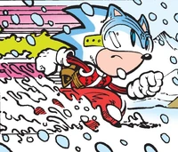 ...Polar Sonic, achieved while running at high speeds through the Southern Tundra...