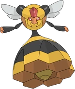Vespiquen's (Pokémon) honeycomb-shaped abdomen houses grubs that it commands.