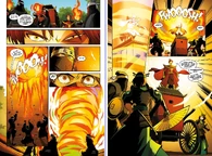 Zuko (Avatar: The Last Airbender) creates a vortex of rainbow fire.