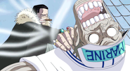 Crocodile (One Piece) using his Desert Encierro to drain a victim of their blood, along with their other bodily fluids.