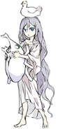 Fräulein Kreutune (Toaru Majutsu no Index) is a mysterious human girl who has existed since the age of witch hunts, an immortal being who has lived for hundreds of years. Fräulein has survived 308 witch trials, including burning, suffocating, imprisonment for months, having been thrown into a lake and even struck by lightning. Fräulein became a legend during her long history and multiple theories spread regarding her origin.