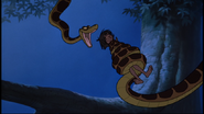 Kaa (Disney's The Jungle Book) puts Mowgli to sleep through hypnosis.