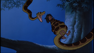 Kaa (Disney's The Jungle Book) puts Mowgli to sleep.