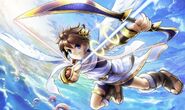 Pit (Kid Icarus) is an angel with Semi-Immortality, it was proven when Pit mentions that Medusa was already hard enough to deal with 25 years ago.