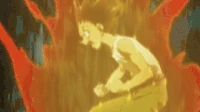 Gons anger.gif (483 KB) Gon Freecss (Hunter x Hunter) unleashing his Nen aura out of anger.