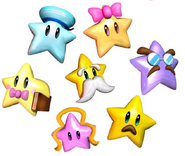 The Star Spirits (Super Mario) guard the Dream Depot, the dream world of the Mushroom Kingdom.