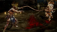 Kan-Ra (Killer Instinct 2013) using his bandages for restraining purposes.