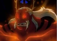 Trigon (Teen Titans/DC Comics) uses his daughter Raven as a portal to link his realm to Earth.