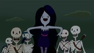 Marceline (Adventure Time) raising an army of skeletons.