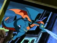 Dulcy the Dragon (Sonic SatAM) breathing ice from her nostrils.