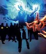 The Fulcrum (Marvel Comics) is the supreme cosmic arbiter above Celestials, Watchers, and the Horde. Also called Jack, he appears as a bartender in the Vestibule an afterlife waiting room for departed Eternals—and maintains perfect universal balance. He judges and dispenses cosmic will with a single measure of love.