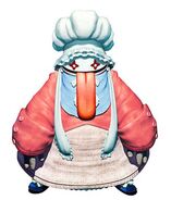 Quina Quen (Final Fantasy 9) and other Qu can eat virtually any enemy, even those larger than themselves.