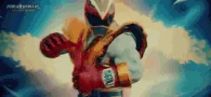 The Ryu Ranger (Power Rangers: Legacy Wars) harnesses the power of the Morphin Grid to launch his Taka Hadoken.