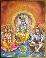 Trinity brahma vishnu and shiva amrita