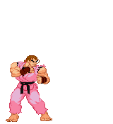 Despite being a Joke Character, Dan (Street Fighter) is still a physically fit martial artist.
