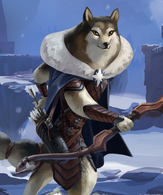 River (Armello), an anthropomorphic wolf.