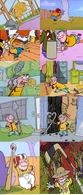 Eddy (Ed Edd n Eddy) Eddy is capable using with Wrench, Hammer, Maul, Flyswatter, Paddle, Shovel, Crowbar, Baseball Bat, Hockey Stick as weapon to hit or break through doors.