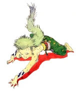 Gau (Final Fantasy VI) often communicates in animalistic growls and howls due to being raised among wild beasts and savage monsters.