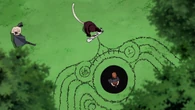 Kabuto Yakushi (Naruto) demonstrating the reanimating ritual to Tobi.