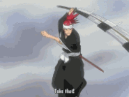 Noba (Bleach) opening up wormholes to redirect enemy attacks.