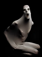 SCP-1860 - "Its Bleeding Song" (SCP Foundation) is a humanoid speaker-like entity that continuously sings various arias and overtures from operas, and will only take 5 second rests between each selection.