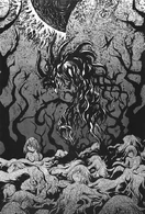 Utsutsu's Pupa Form.png (677 KB) Utsutsu Hasegawa (Pupa) losing control to his Pupa instincts after learning what his "sister" really is, becoming a berserk monster.