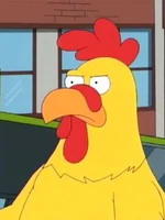Ernie the Giant Chicken.jpg (11 KB) Ernie the Giant Chicken (Family Guy) always comes back for a rematch despite Peter Griffin always dealing a fatal blow on Ernie.