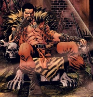 Sergei Kravinoff/Kraven (Marvel Comics) is master unarmed combatant whom thanks various herbs can even match the superhuman Spider-Man and Black Panther in a fight.